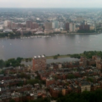 View of the river in Boston from the Prudential Center